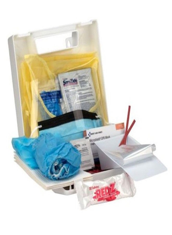First Aid Only Bloodborne Pathogen Spill Clean Up Kit with CPR Microshield, OSHA Compliant (217-O) - Image 1